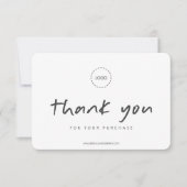 シンプルモダンBusiness Logo Promo Coupon サンキューカード (正面)