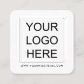 シンプルモダンBusiness Logo QRコードプロフェッショナル スクエア名刺 (正面)