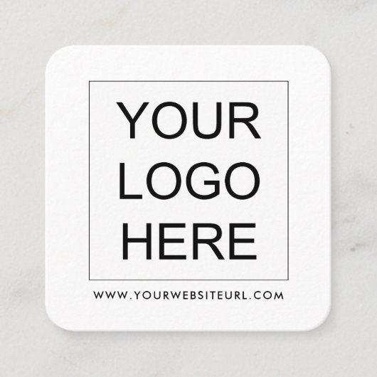 シンプルモダンBusiness Logo QRコードプロフェッショナル スクエア名刺 (正面)