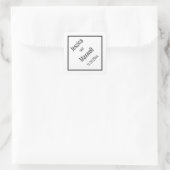 シンプルモダンBWダイヤ結婚モンド スクエアシール (バッグ)