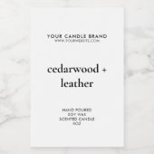 シンプルモダンCandle製品ラベル フードラベル (シングルラベル)