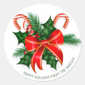 シンプルモダンCany Cene Christmas Stickers ラウンドシール (正面)