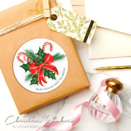 シンプルモダンCany Cene Christmas Stickers ラウンドシール