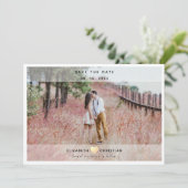 シンプルモダンChic Photo Wedding Save The Date セーブザデート (スタンド正面)