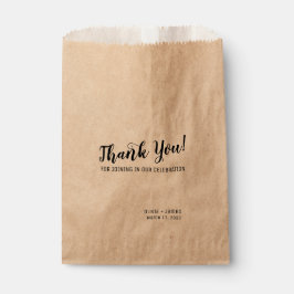 シンプルモダンChic Thank You Script結婚's Treat フェイバーバッグ