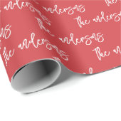 シンプルモダンChic Your Family Name Pattern ラッピングペーパー (ロールコーナー)