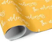 シンプルモダンChic Your Family Name Pattern ラッピングペーパー (ロールコーナー)