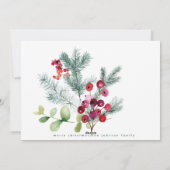 シンプルモダンChristmas Collage 4 Greeting Photo シーズンカード (裏面)