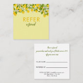 シンプルモダンCitrus Lemons Greenery紹介カード 紹介カード (正面/裏面)