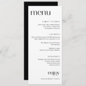 シンプルモダンClassyの結婚メニュー メニュー (正面/裏面)
