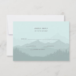 シンプルモダンClassy Mountain 結婚's 出欠カード