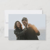 シンプルモダンCobalt Blue 結婚 Photo's セーブザデート (裏面)