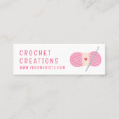 シンプルモダンCrochet QR Code Crocheting スキニー名刺 (正面)