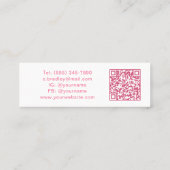 シンプルモダンCrochet QR Code Crocheting スキニー名刺 (裏面)