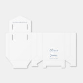 シンプルモダンDusty Blue Script結婚のハッシュタグ フェイバーボックス (折り畳みなし)