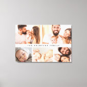 シンプルモダンFamily Photoコラージュカスタム キャンバスプリント (正面)