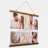 シンプルモダンFamily Photoコラージュカスタム 吊り下げ型タペストリー (傾斜あり)