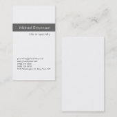 シンプルモダンGray White Consultant名刺 名刺 (正面/裏面)