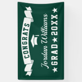 シンプルモダンGreen Graduation Party 2024 横断幕 (縦)