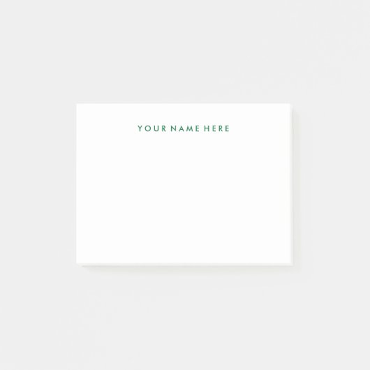 シンプルモダンGreen Post-it® NotePad ポストイット (正面)