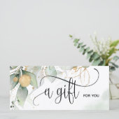 シンプルモダンGREENERY商品券ギフトカード (スタンド正面)