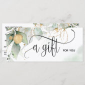 シンプルモダンGREENERY商品券ギフトカード (正面/裏面)