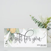 シンプルモダンGREENERY商品券ギフトカード (スタンド正面)