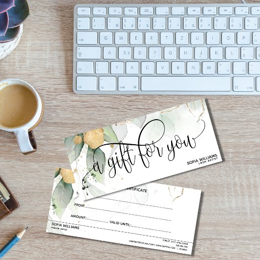 シンプルモダンGREENERY商品券ギフトカード