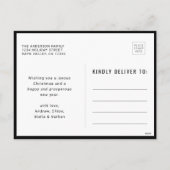 シンプルモダンHappy Holidays写真 シーズンポストカード (裏面)