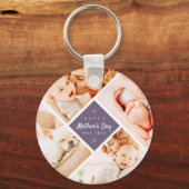 シンプルモダンHappy Mother's Dayの写真カスタム キーホルダー (正面)