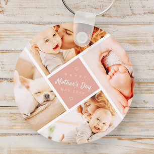 シンプルモダンHappy Mother's Dayの写真カスタム キーホルダー