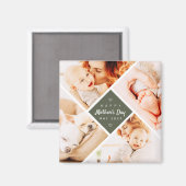 シンプルモダンHappy Mother's Dayの写真カスタム マグネット (正面/裏面)