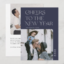 シンプルモダンHappy New Year 2022 Photo Holiday Ca