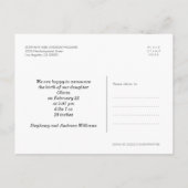 シンプルモダンHelloベビー誕生写真はがき 案内ポストカード (裏面)