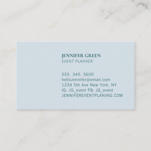 シンプルモダンHello Business Card 名刺 (裏面)