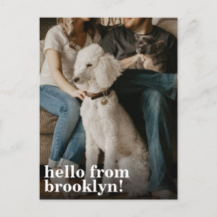 シンプルモダンHello New Home Address Photo Moving 案内ポストカード