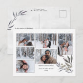 シンプルモダンHoliday Water Color Greenery 6-Photo ポストカード (正面/裏面)