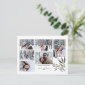 シンプルモダンHoliday Water Color Greenery 6-Photo ポストカード (スタンド正面)