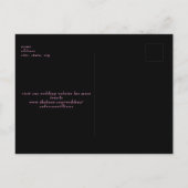 シンプルモダンHot Pink Wedding Save The Date ポストカード (裏面)