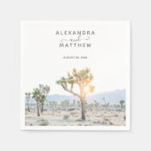 シンプルモダンJoshua Tree Thank You Boho 結婚's スタンダードカクテルナプキン (正面)