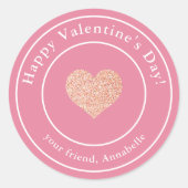 シンプルモダンKids Classroom Valentine ラウンドシール (正面)