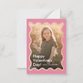 シンプルモダンKids Photo Classroomバレンタイン ノートカード (正面)