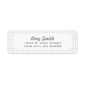 シンプルモダンLight Gray Grid Geometric Pattern ラベル (正面)