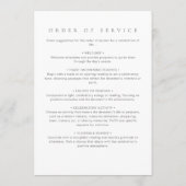 シンプルモダンLoving Memory写真葬儀 プログラム (裏面)