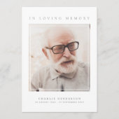 シンプルモダンLoving Memory写真葬儀 プログラム (正面)