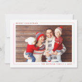 シンプルモダンMerry Christmasフォトカード – カスタム シーズンカード (正面)