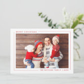 シンプルモダンMerry Christmasフォトカード – カスタム シーズンカード (スタンド正面)