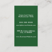 シンプルモダンMinimalist Business Logo Green 名刺 (裏面)