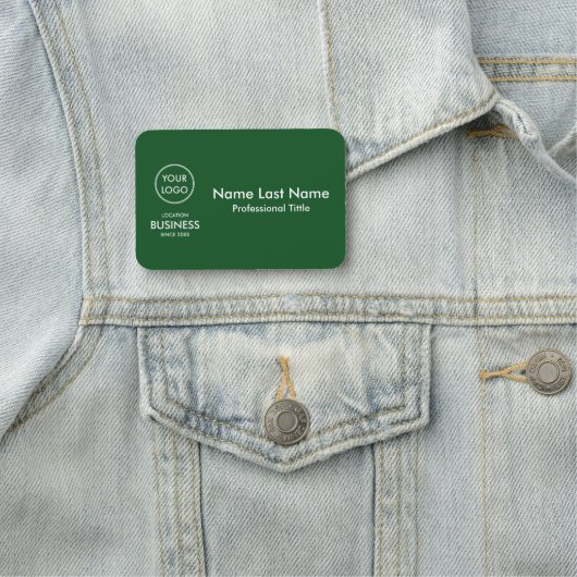 シンプルモダンMinimalist Business Logo Green 名札 (インサイチュ)