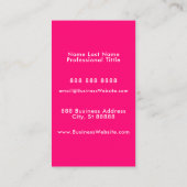 シンプルモダンMinimalist Business Logo Magenta 名刺 (裏面)
